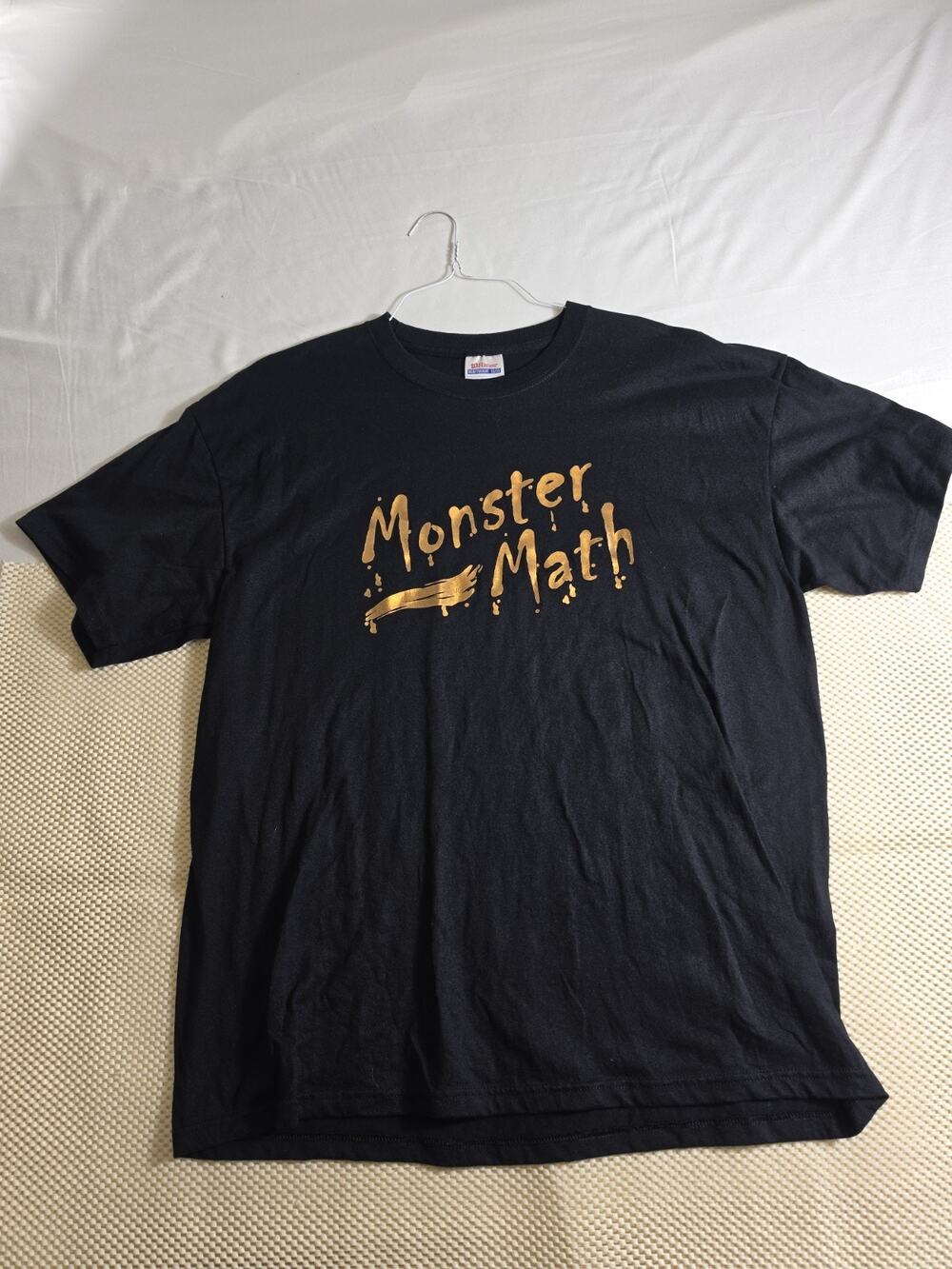T-Shirt Monster Math Graphic Gold Short Sleeve Size Xl